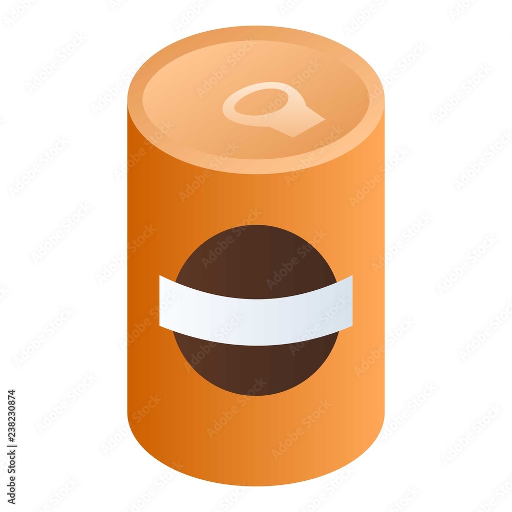 Aufkleber bean soup can icon. isometric of bean soup can vector icon for web design isolated on white backgrou