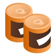 Canned bean icon. Isometric of canned bean vector icon for web design isolated on white background