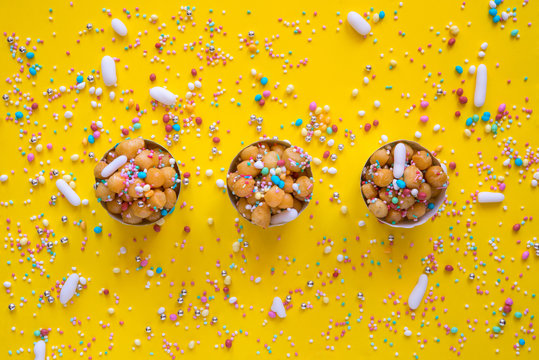 Christmas background concept struffoli