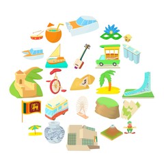 Holiday in Brazil icons set. Cartoon set of 25 holiday in brazil vector icons for web isolated on white background