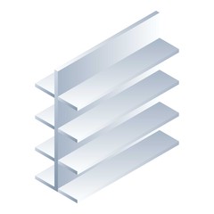 Empty shelf icon. Isometric of empty shelf vector icon for web design isolated on white background