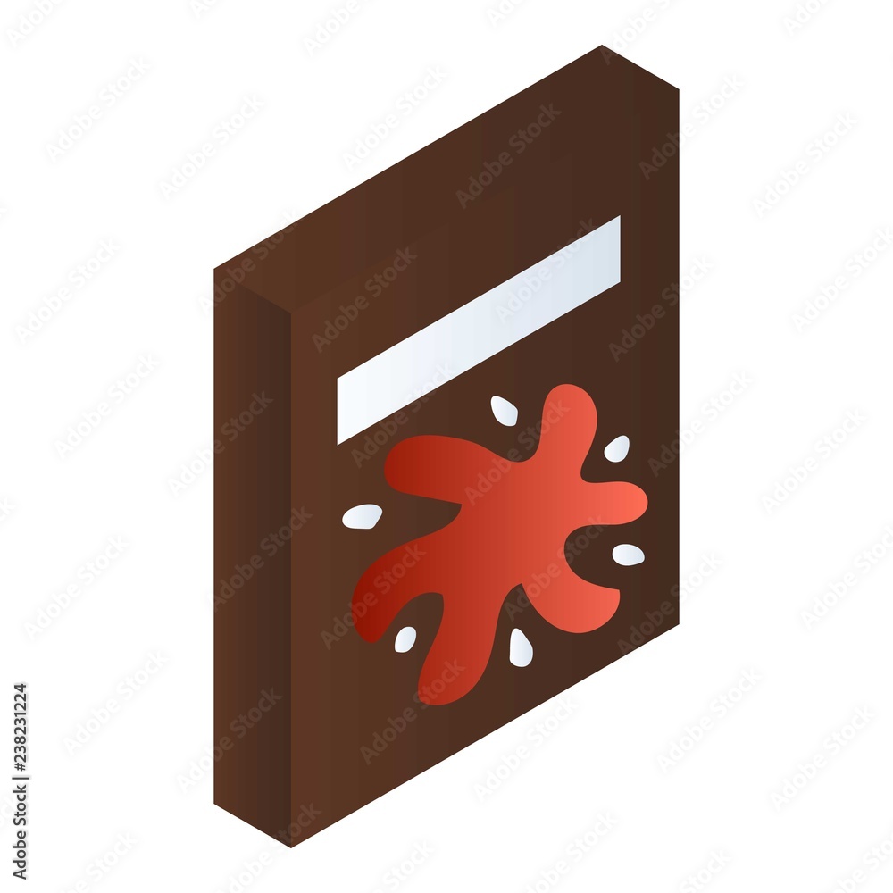 Poster snack package icon. isometric of snack package vector icon for web design isolated on white backgrou