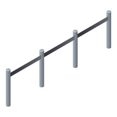 Cashier market barrier icon. Isometric of cashier market barrier vector icon for web design isolated on white background