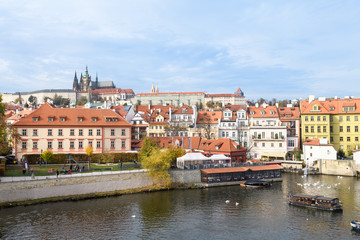 Fototapeta na wymiar panoramic view of prague old town