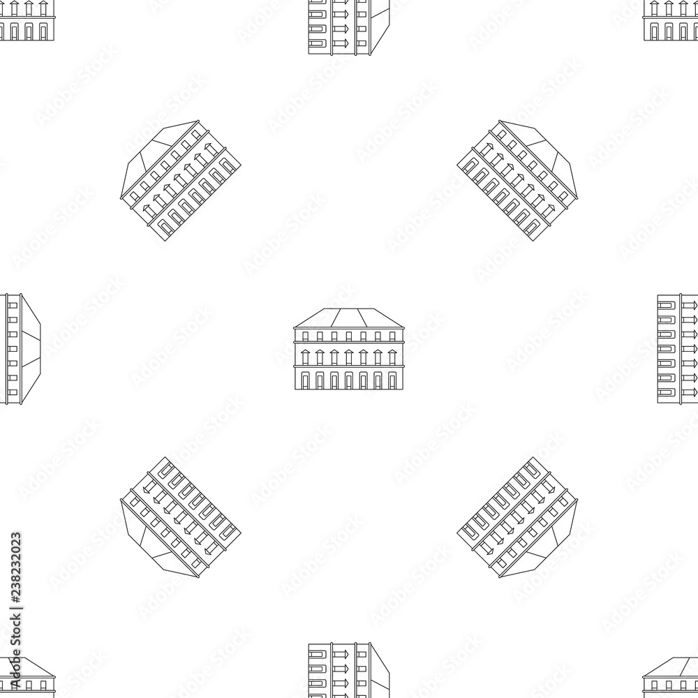 Poster building icon. outline illustration of building vector icon for web design isolated on white backgro