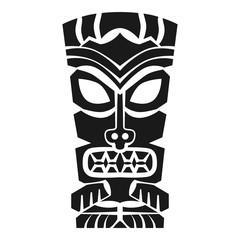 Tiki idol icon. Simple illustration of tiki idol vector icon for web design isolated on white background - obrazy, fototapety, plakaty