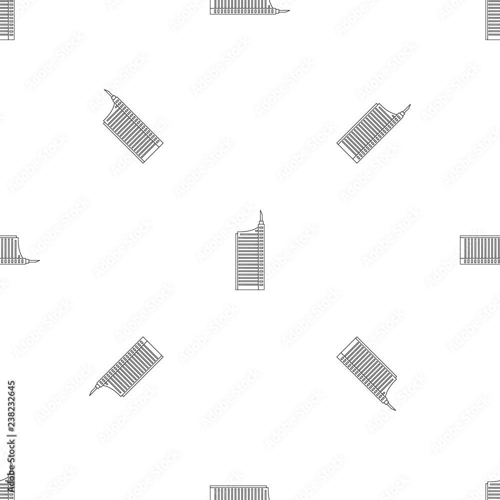 Poster sky scraper icon. outline illustration of sky scraper vector icon for web design isolated on white b