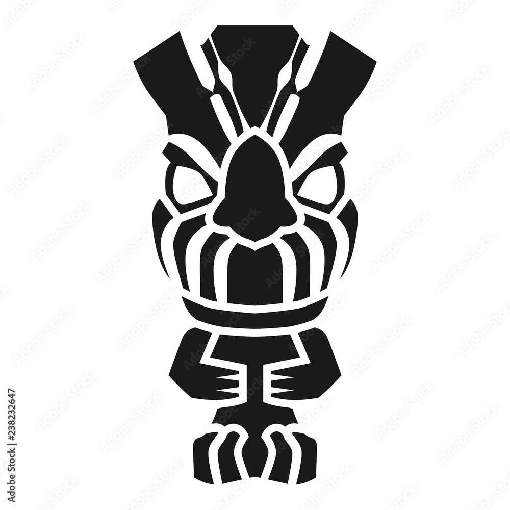 Poster Maya idol icon. Simple illustration of maya idol vector icon for web design isolated on white background