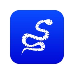 Black snake wriggling icon digital blue for any design isolated on white vector illustration