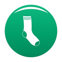 Sock icon. Simple illustration of sock vector icon for any design green