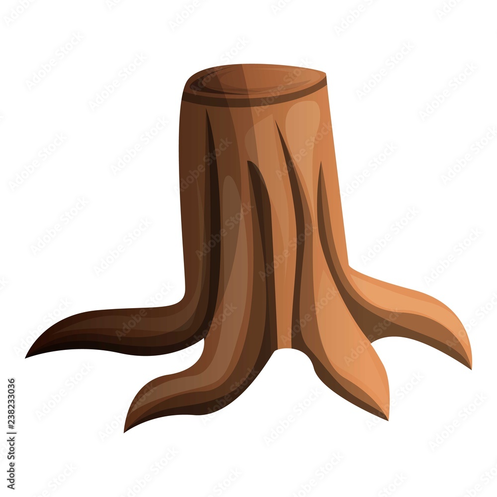 Aufkleber forest stump tree icon. cartoon of forest stump tree vector icon for web design isolated on white ba