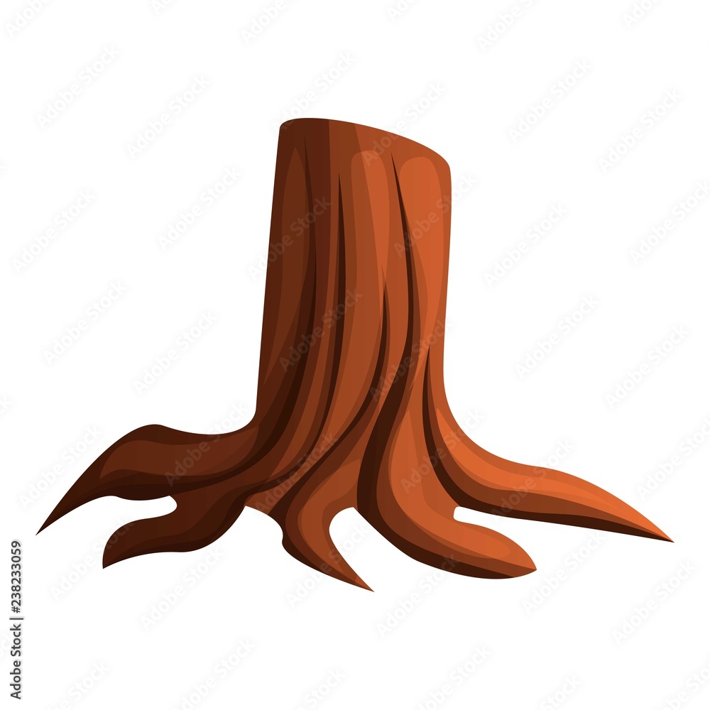 Poster tree stub icon. cartoon of tree stub vector icon for web design isolated on white background