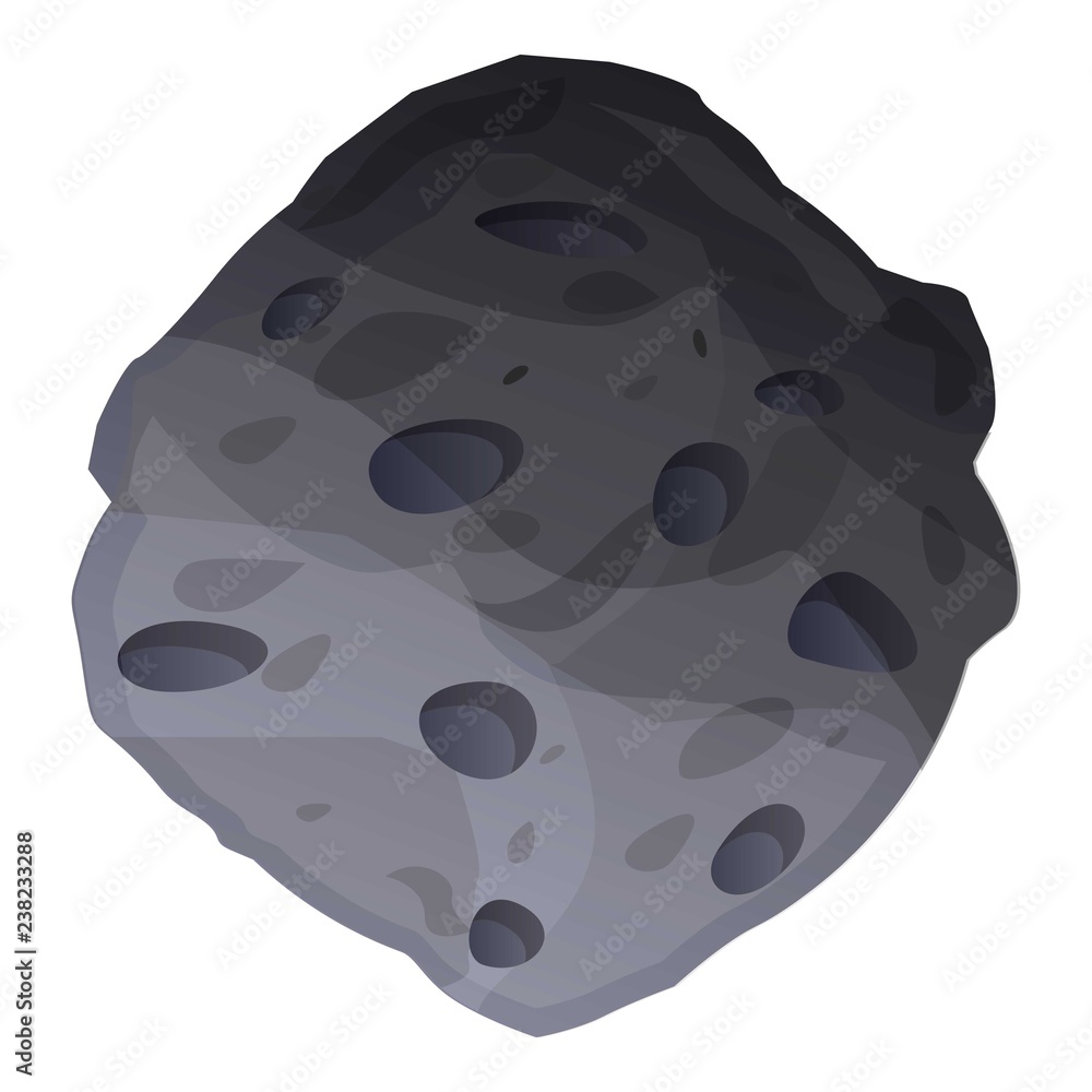 Poster asteroid icon. cartoon of asteroid vector icon for web design isolated on white background