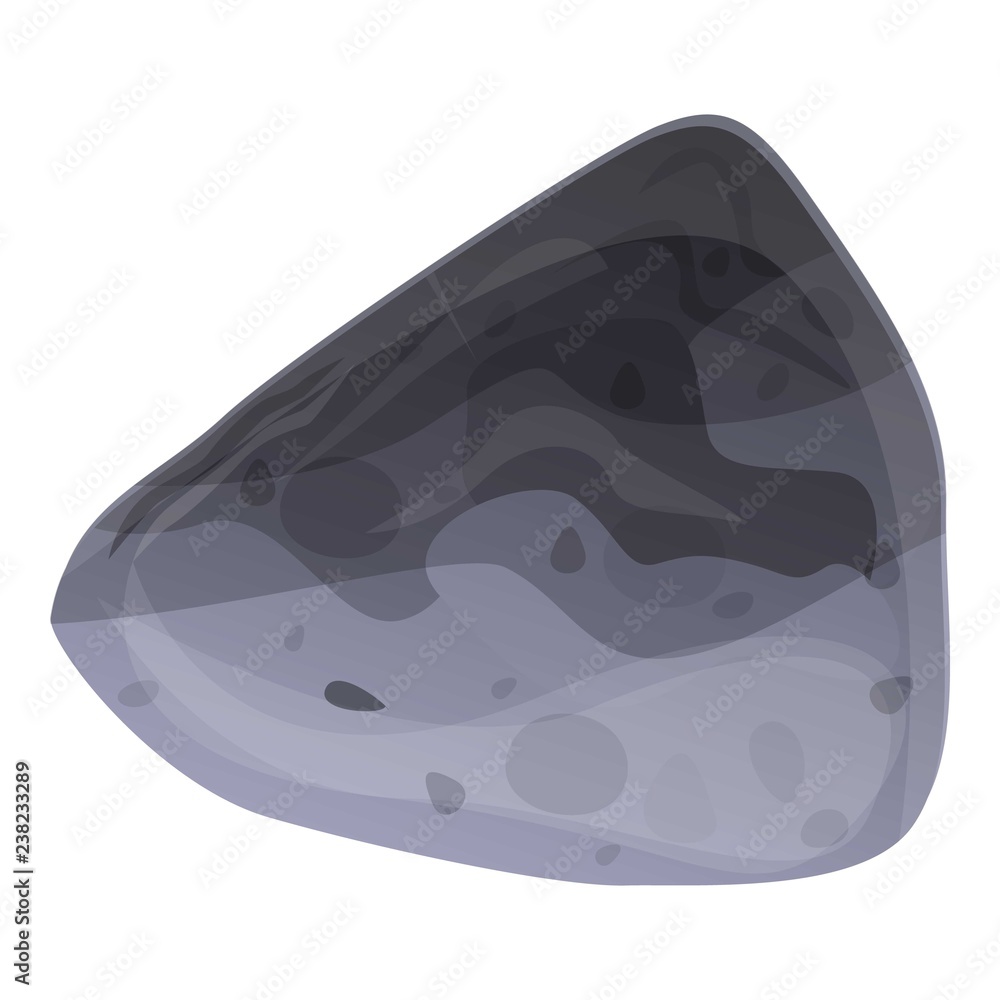Poster space asteroid icon. cartoon of space asteroid vector icon for web design isolated on white backgrou