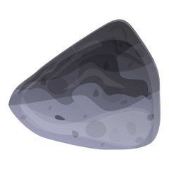 Space asteroid icon. Cartoon of space asteroid vector icon for web design isolated on white background