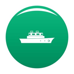 Obraz premium Ship ocean icon. Simple illustration of ship ocean vector icon for any design green