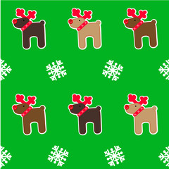 X-mas seamless pattern. Vector