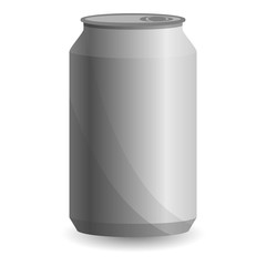 Blank aluminium can icon. Cartoon of blank aluminium can vector icon for web design isolated on white background