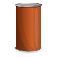Bean soup tin can icon. Cartoon of bean soup tin can vector icon for web design isolated on white background