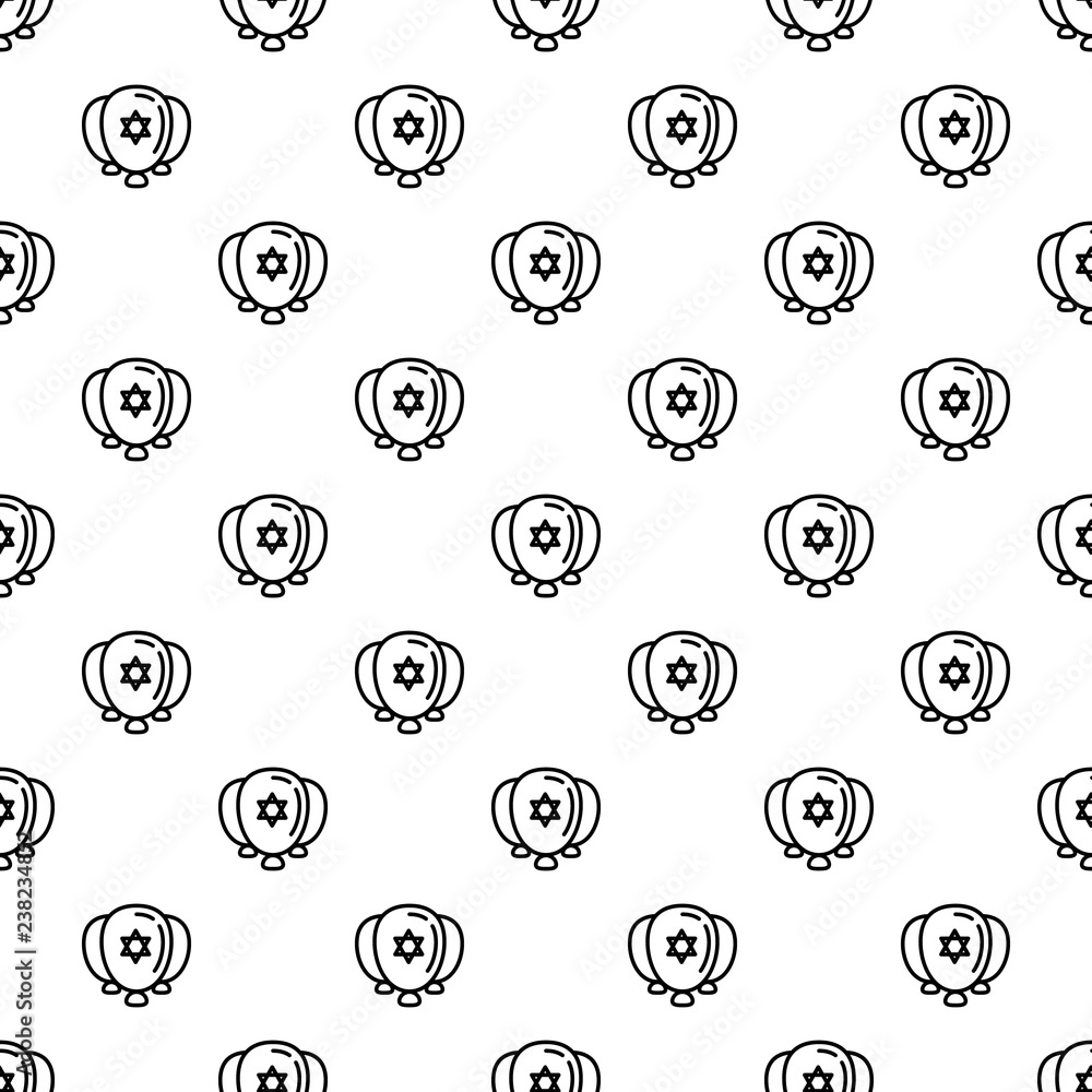 Poster jewish ballons pattern seamless vector repeat for any web design