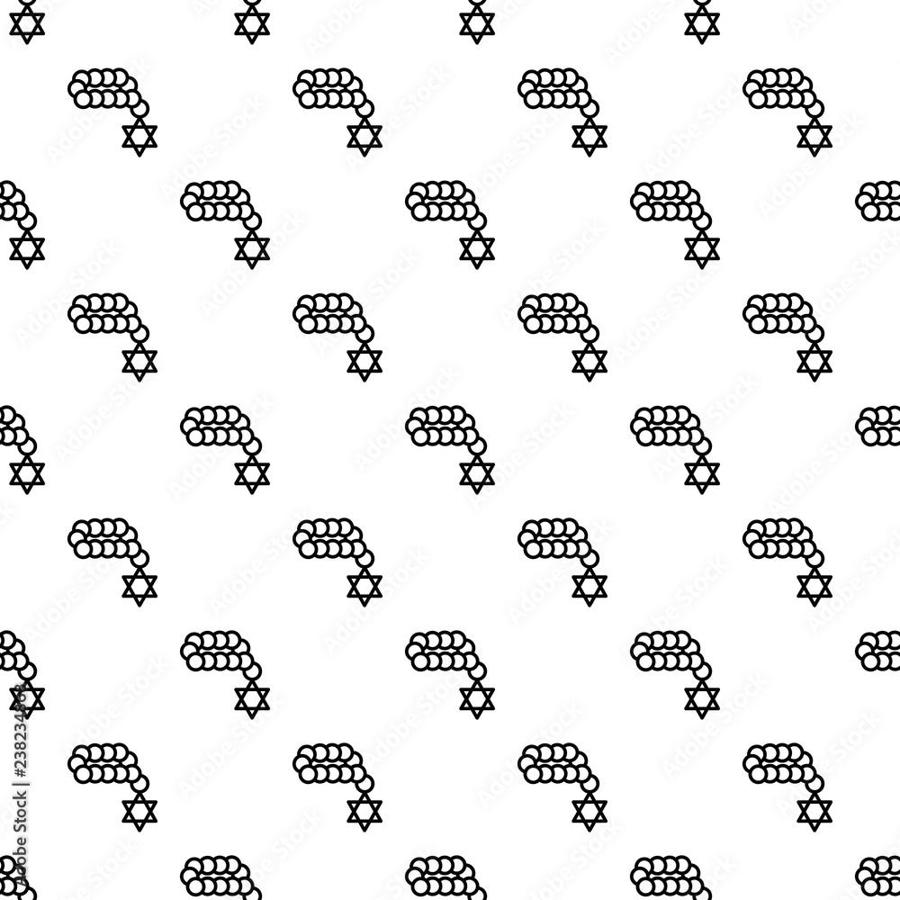 Poster jewish beads pattern seamless vector repeat for any web design