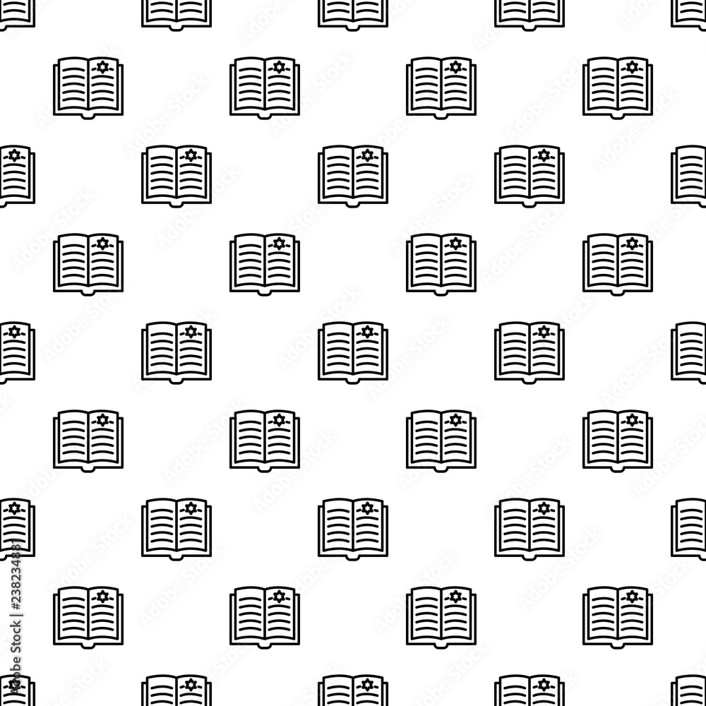 Poster open torah pattern seamless vector repeat for any web design