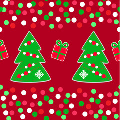 X-mas seamless pattern. Vector