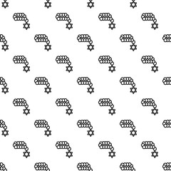 Jewish beads pattern seamless vector repeat for any web design