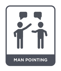 man pointing icon vector