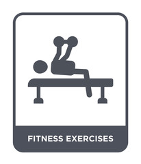 fitness exercises icon vector