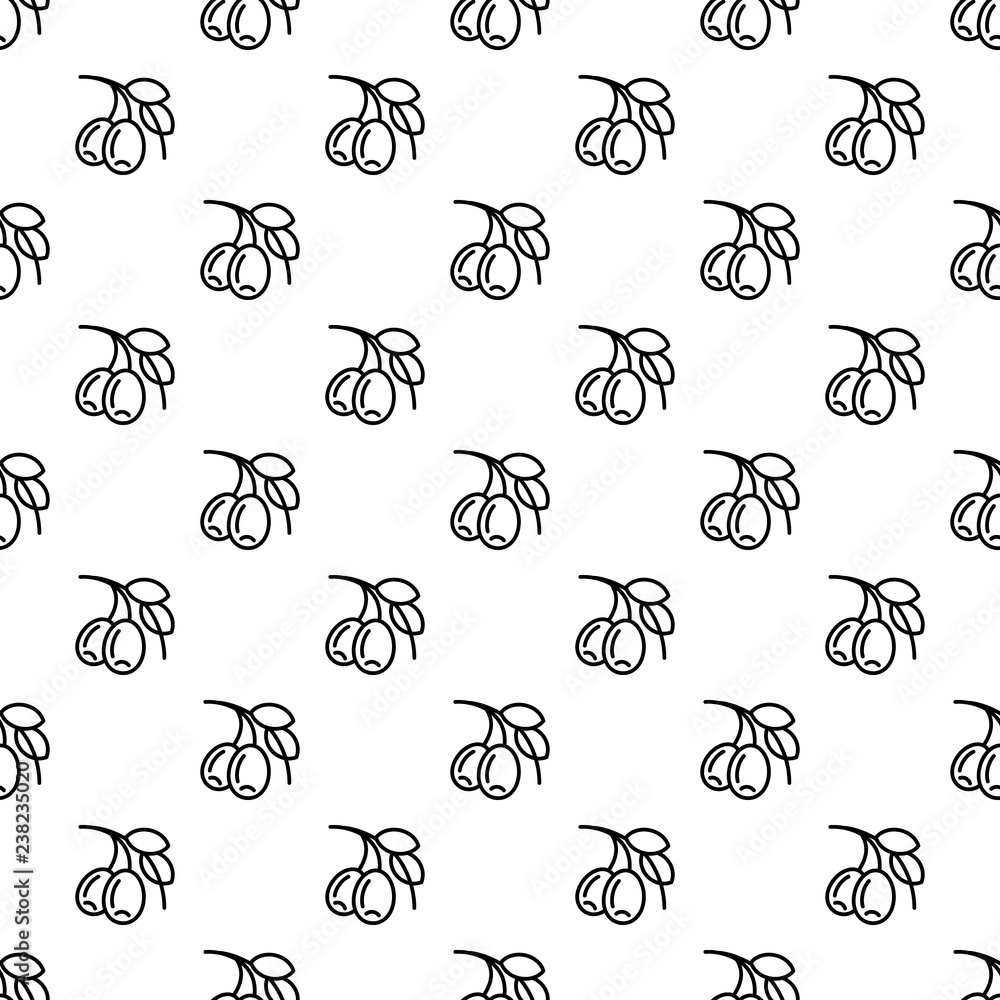 Poster olive branch pattern seamless vector repeat for any web design