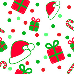 X-mas seamless pattern. Vector