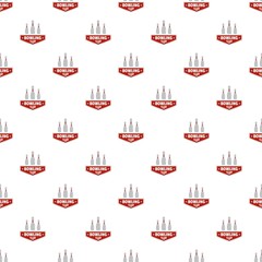 Bowling sport pattern seamless vector repeat for any web design