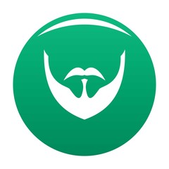 Person beard icon. Simple illustration of person beard vector icon for any design green