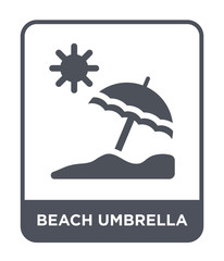 beach umbrella icon vector