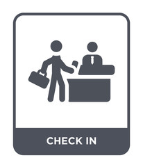 check in icon vector