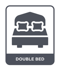 double bed icon vector