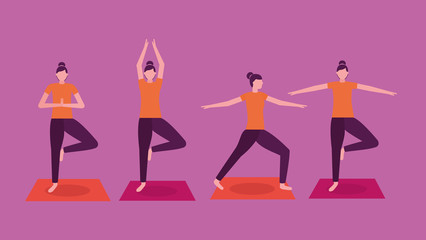 people yoga activitie
