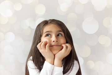 Portrait of happy smiling child girl