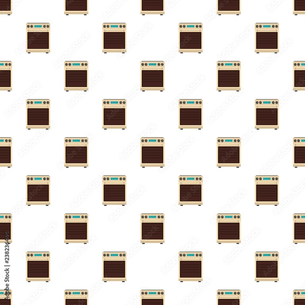 Poster stove oven pattern seamless vector repeat for any web design