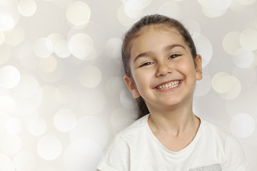 Portrait of happy smiling child girl