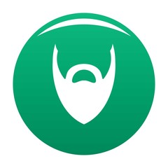 Heavy beard icon. Simple illustration of heavy beard vector icon for any design green