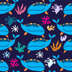 Obraz premium Whale pattern2
