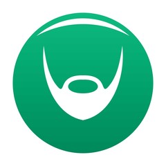 Oval beard icon. Simple illustration of oval beard vector icon for any design green