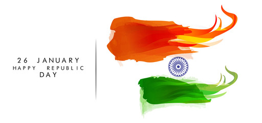 Illustration Of Happy Indian Republic Day Poster Or Banner