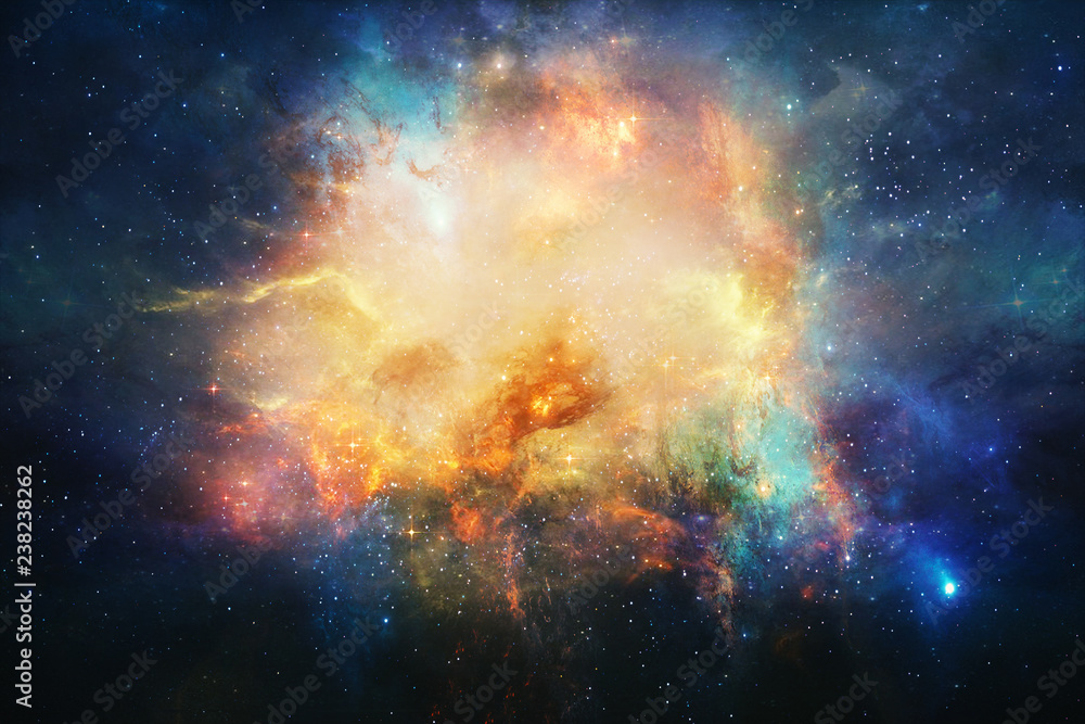 Aufkleber abstract artistic nebula in outer space background