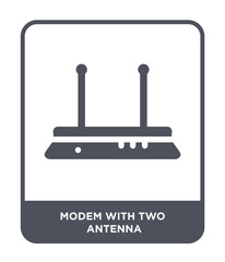 modem with two antenna icon vector