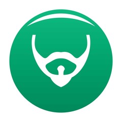 Hair face icon. Simple illustration of hair face icon, simple style.vector icon for any design green