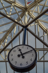 Big vintage clock in shopping mall, Noordwijk, Netherlands