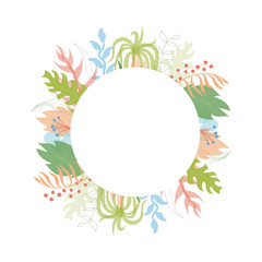Obraz premium Vector floral greeting card template
